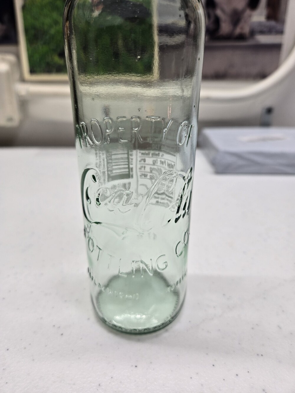 Property of Coca-Cola Bottling Co. Retro 1899 Hutchinson Style Soda Bottle Nice